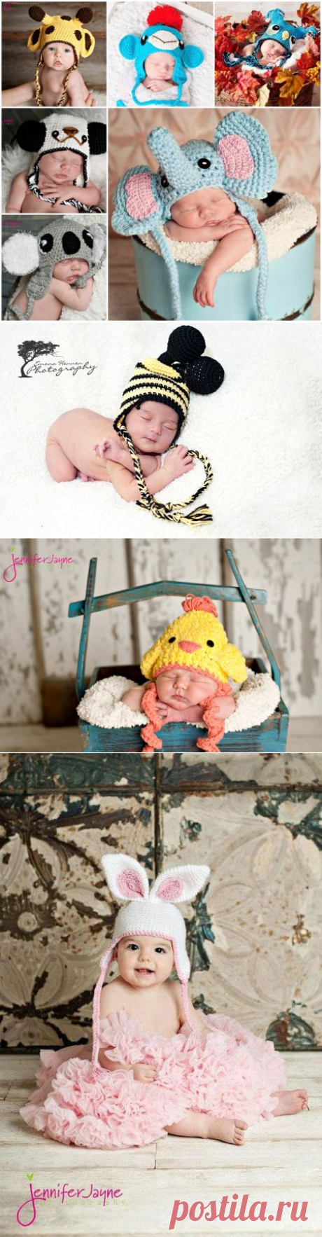 10+ Adorable Crochet Animal Hat Patterns by Jenny and TeddyCreative Ideas | Creative Ideas Идеи.