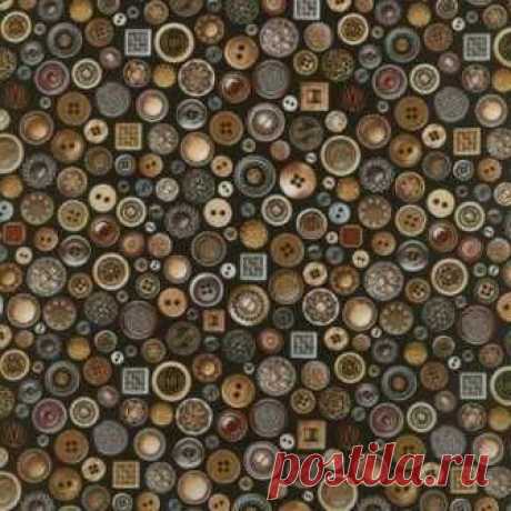 Пуговицы на черном 1618-002 - Старый портной &lt;- RJR &lt;- Ткани - Каталог | StitchCraft