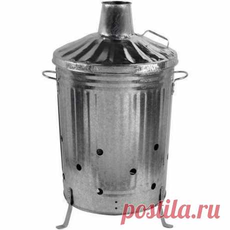 (M) (amazon) Garden Fire Bin Incinerator Galvanised 90 lt Burning Wood Leaves Paper etc.