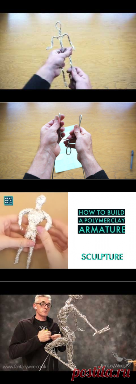 (8510) Making a 12" Figure Armature (the 3 minute armature) - YouTube