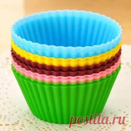 12pcs / много круглой формы Силиконовые Muffin Случаи торт Кекс Liner выпечки форму, принадлежащий категории Формы для тортов и относящийся к Дом и сад на сайте AliExpress.com