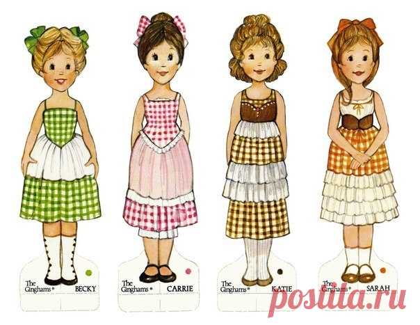 Бумажные куклы с одежками. 7 листов для распечатки — Сияние Жизни