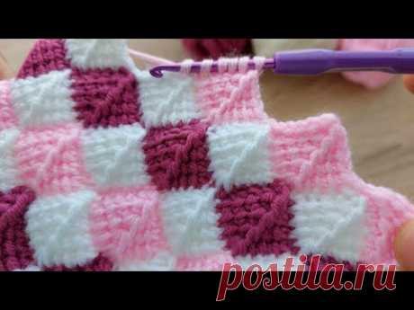 Super Easy Tunisian Knitting Crochet Model 🤍 Çok Kolay Çok Gösterişli Tunus İşi Örgü Modeli Yapımı