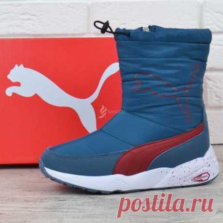 Дутики Puma Trinomic женские зимние сапоги ярко-синие с красным с кулисой: 999 грн - зимние сапоги в Киеве, объявление №19600656 Клубок (ранее Клумба)