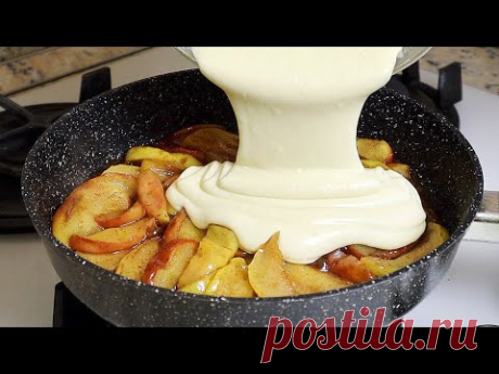 Яблочный пирог на сковороде с 1 яйцом за 15 минут! # 32