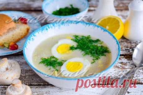 Суп с грибами и яйцами, рецепт с фото пошагово