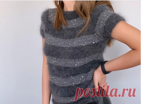 Knitting filati italiani в Instagram: «#Repost @zefirka_knits with @make_repost ・・・ Мне кажется короткий рукав - именно то что нужно этой модели , невероятное множество сочетаний…»