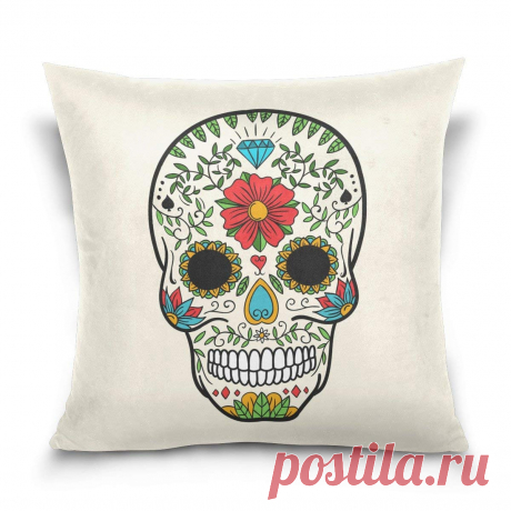 Amazon.com: Hokkien Blue Viper Sugar Skull Decorative Square Throw Pillow Case Cushion Cover for Sofa Bedroom Car Double-Sided Design 18 x 18 inch: Home & Kitchen