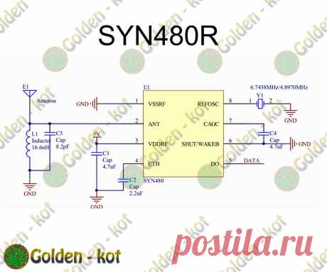 Микросхема SYN480R - RF приёмник.