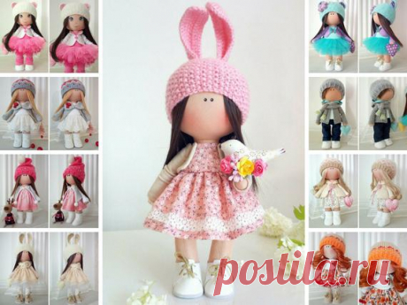 Rabbit Art Doll Nursery Textile Doll Soft Handmade Doll Baby Room Doll Pink Decor Doll Poupée Cloth Doll Rag Fabric Tilda Doll by Olga K Rabbit Art Doll Nursery Textile Doll Soft Handmade Doll Baby Room Doll Pink Decor Doll Poupée Cloth Doll Rag Fabric Tilda Doll by Olga K _____________________________________________________________________________________  Hello, dear visitors! This is handmade cloth doll created by Master Olga K