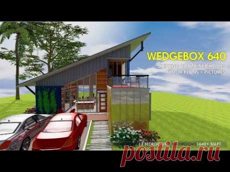 This video brings to you WEDGEBOX 640. This is a Modern 3 bedroom Shipping Container House designed using 3 High Cube, 40 and 20 foot Shipping Containers. Th...