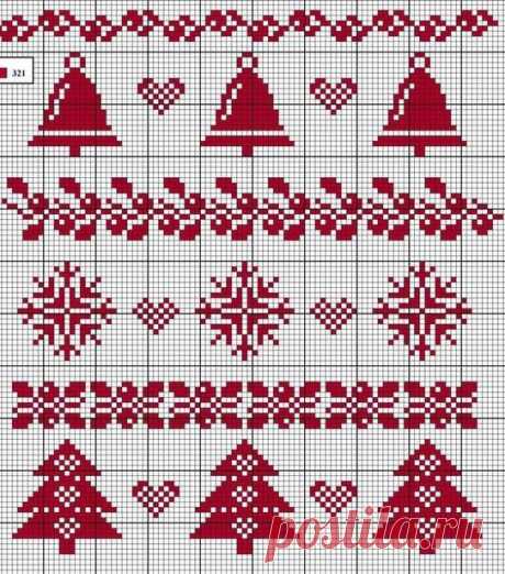 Интересные схемы Интересные схемыТакие схемы это повод заняться вышивкой к празднику.