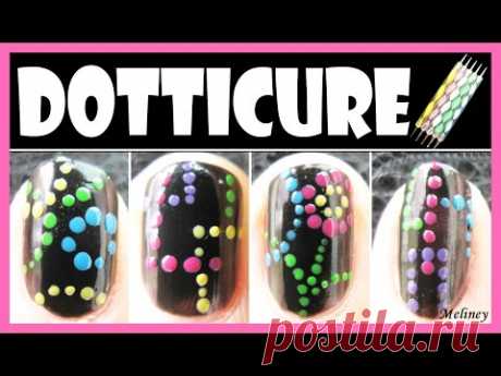 DOTTICURE NAIL ART DESIGN TUTORIAL FOR SHORT NAILS | MELINEY