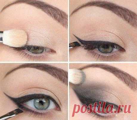 Классический макияж глаз со стрелками