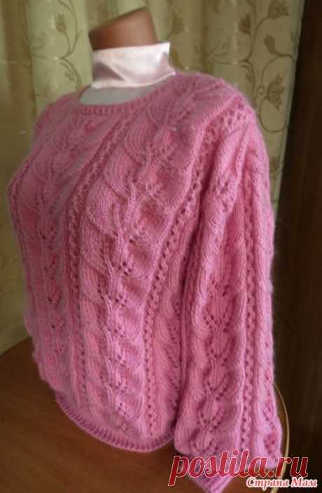 Розовый пуловер - Вязание спицами - Страна Мам