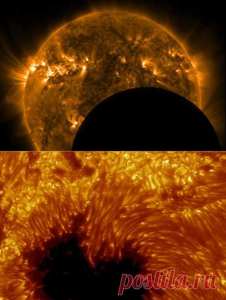 Наша солнечная система • НОВОСТИ В ФОТОГРАФИЯХ           1. Солнце и Луна. 2. Вид поверхности Солнца.