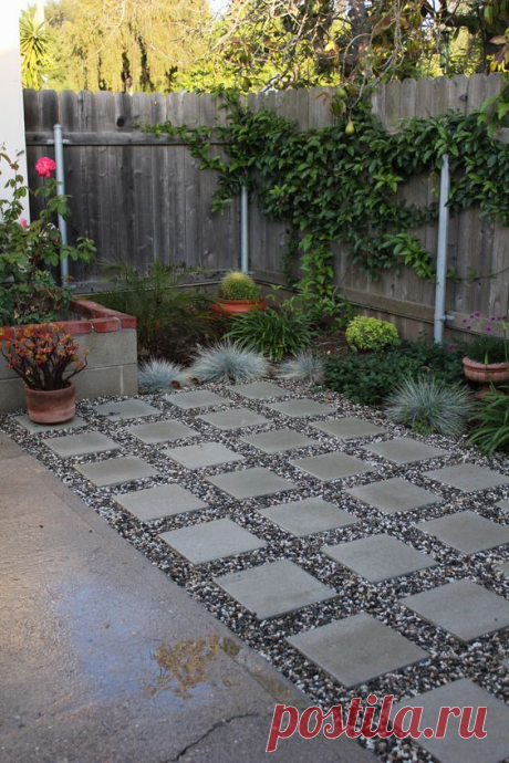 (1) Patio Pavers with stone between | Gardening