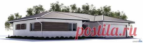 Small House plan with double garage, three bedrooms. House Plan