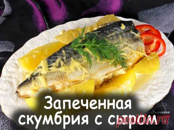 Запеченная скумбрия с сыром - Вкусные рецепты от Мир Всезнайки