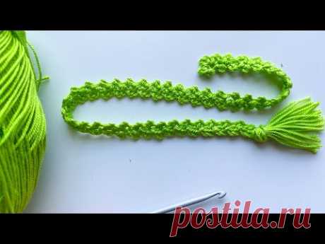 Шнур тесьма крючком легко и быстро | Crochet cord tutorial