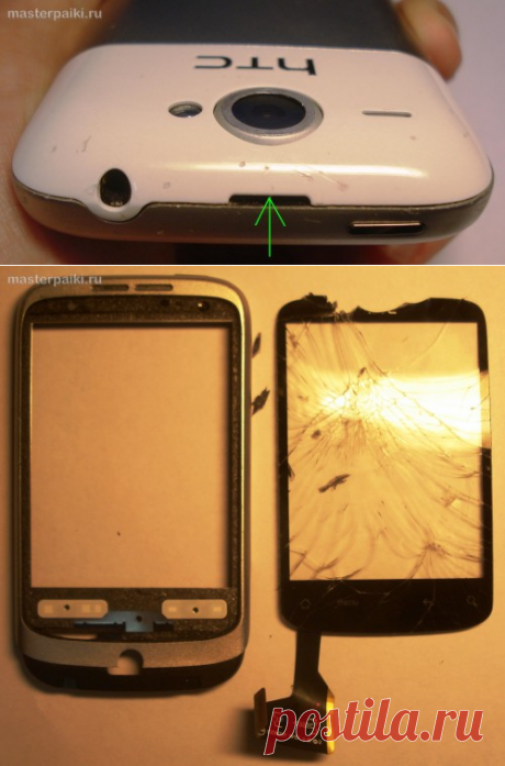 Как разобрать и заменить разбитый тачскрин смартфона HTC Wildfire A3333