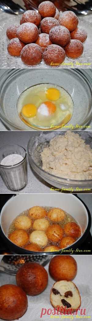 Творожные колобки - пошаговый рецепт с фото - пончики