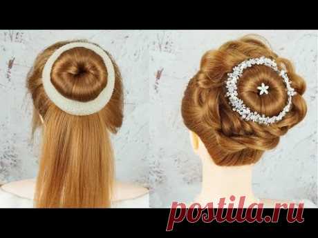 Penteado Fácil Com Trança - Penteados Simples E Lindos 💖 Bun Hairstyles For Girls 💗