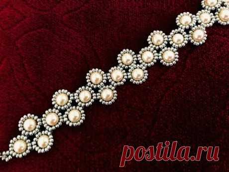 Beaded Pearl Wedding Bracelet || Christmas Gift ideas || How to make Beaded Bracelet