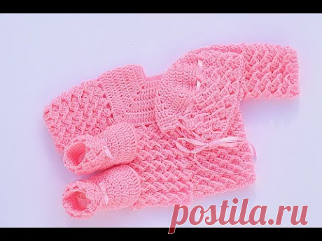 (1987) Gorro capota a crochet muy facil y rapido a juego con chambrita Majovel - YouTube