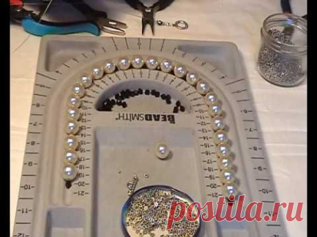 How to make a stunning pearl necklace #2(как делать жемчужные бусы) - YouTube