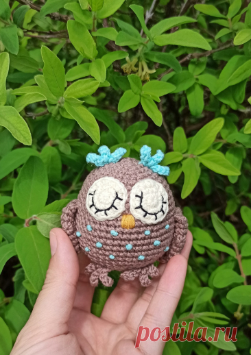 PDF Совёнок крючком. FREE crochet pattern; Аmigurumi toy patterns. Амигуруми схемы и описания на русском. Вязаные игрушки и поделки своими руками #amimore - сова, совушка, маленький совёнок, птица, птичка.