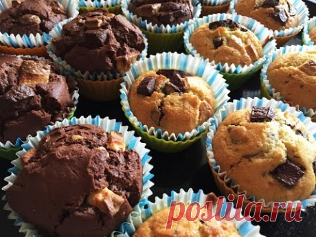 Как приотовить кексы/маффины с шоколадом/ How to make muffins with chocolate