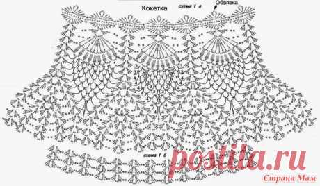 Круглые кокетки крючком. Дополнила - Вязание - Страна Мам