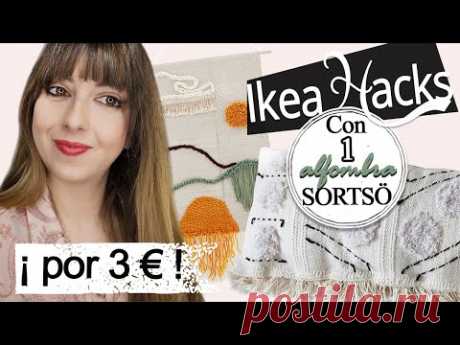 DIY IKEA HACKS con SORTSO, COJIN AFELPADO + TAPIZ BOHO |  ShantiIrene - YouTube