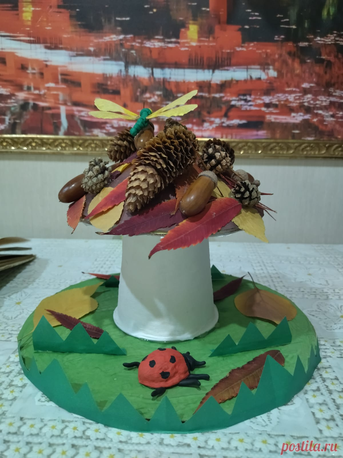 Поделка грибок в детский сад