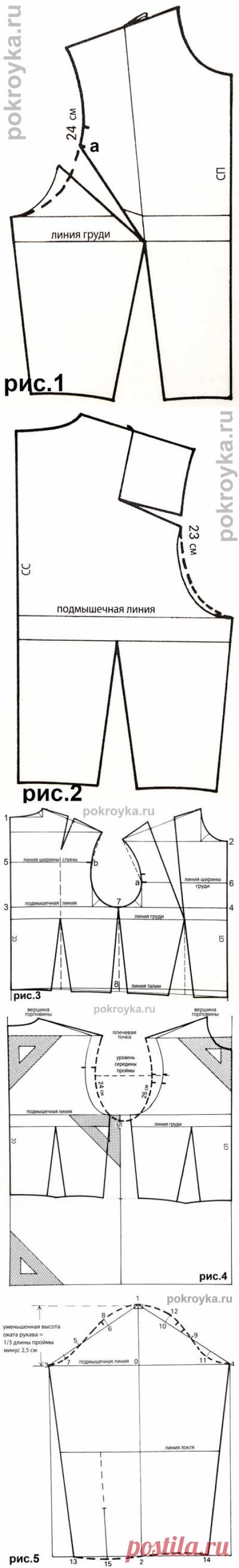 Выкройка лифа без вытачек свободной формы. Изготовление футболок | pokroyka.ru-уроки кроя и шитья