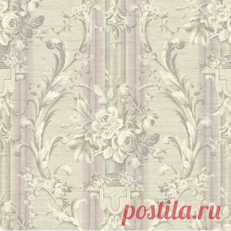 Willa Arlo Interiors Belden Wiltshire Floral Stripe 33' L x 20.5" W Smooth Wallpaper Roll | Wayfair