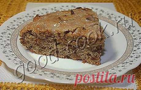 Хорошая кухня - постный пирог с орехами и сушеными яблоками. Кулинарная книга рецептов. Салаты, выпечка.