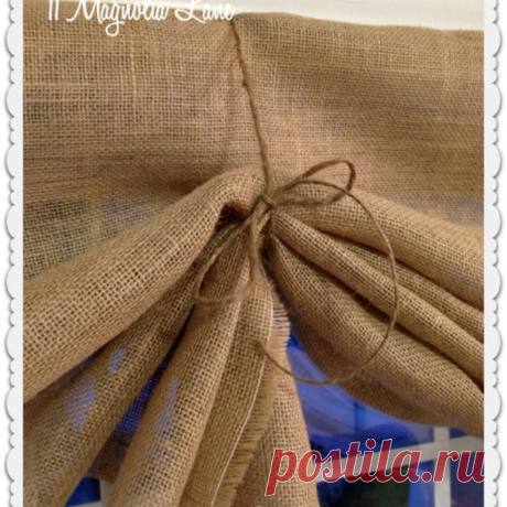 (13) For the kitchen window! Burlap would be the perfect color compliment too! YAY! &quot;Hometalk :: Tutorial: How to Make a No-Sew DIY Burlap Window Valanc…
