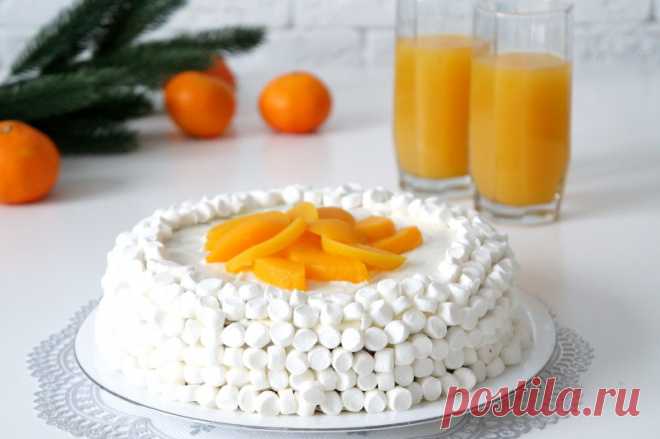 Торт «Сугроб» с персиками - Леди Mail.Ru