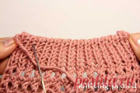 Закрытие петель с помощью иглы трикотажным швом - knitting-pro.ru - От азов к мастерству