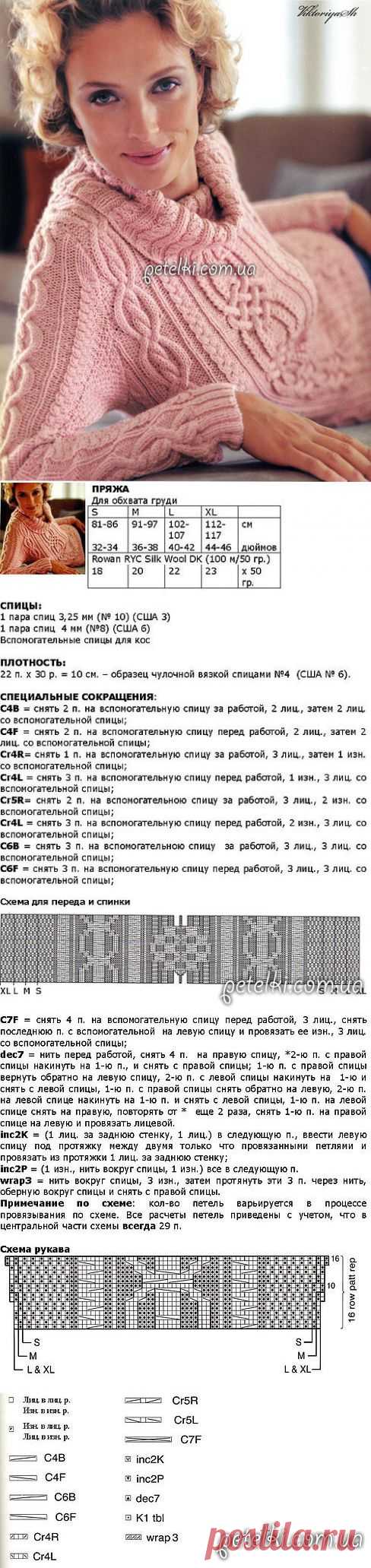 Свитер от Rowan НЕЖНЫЕ АРАНЫ | Золотые Руки