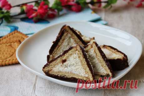 Творожный «домик» из печенья без выпечки - Десерты - Мужской кулинарный форум