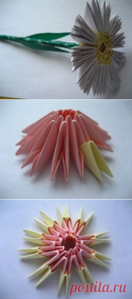 Модульное оригами схема сборки цветов / Хенд мейд
