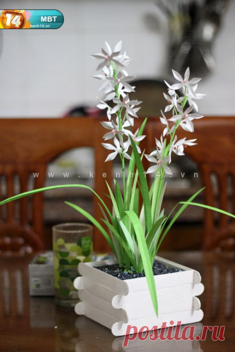 Делаем нежные орхидеи из бумаги...МК... Вьетнам. | Конфетный рай