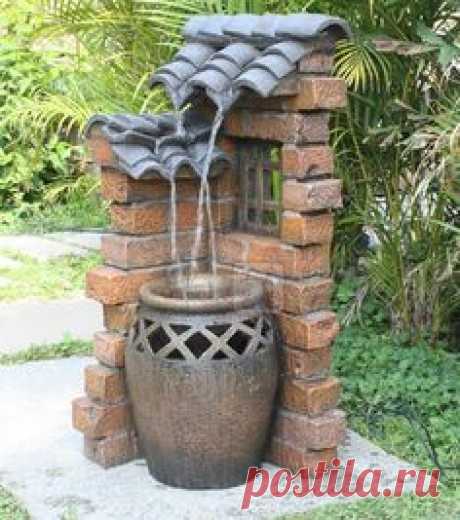 Rustic Water Fountains for Landscaping | Eaved clay pots fountain water landscape outdoor balcony decoration ...More Pins Like This At FOSTERGINGER @ Pinterest