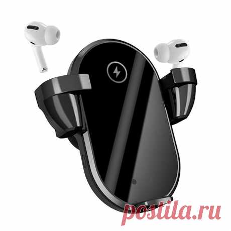 Bakeey WT01 2 in 1 TWS Headphone Wireless Car Charger Qi Charging Stand Holder F - US$37.99