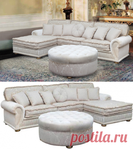 Угловой диван Джанни в классическом интерьере: мебель Беллини