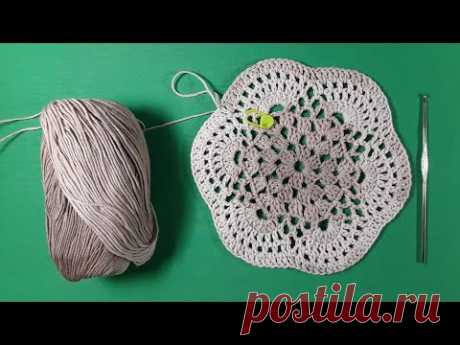 Летняя ажурная шляпа. Часть 1. Донышко. lesson of knitting. Crochet.
