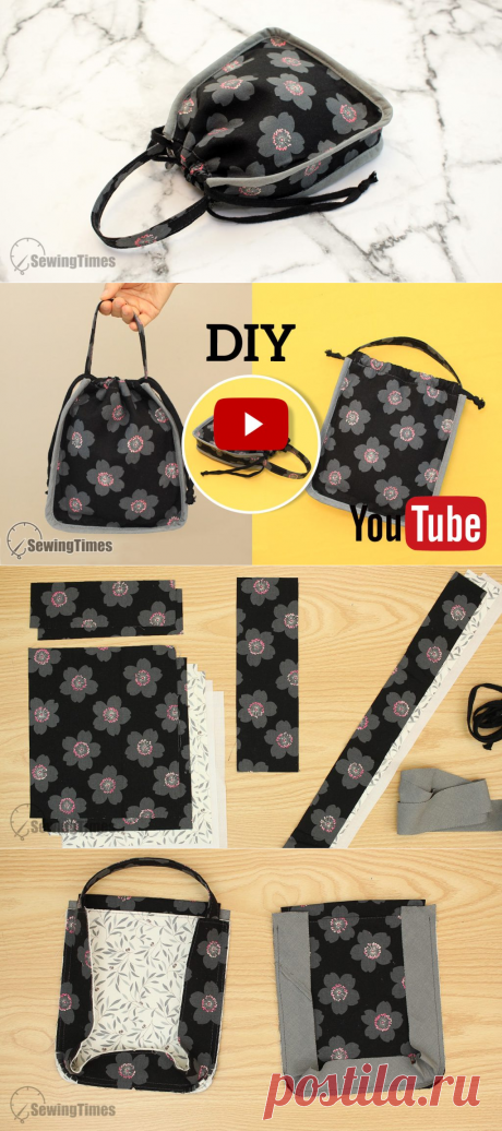 DIY Drawstring Purse Bag – sewingtimesblog